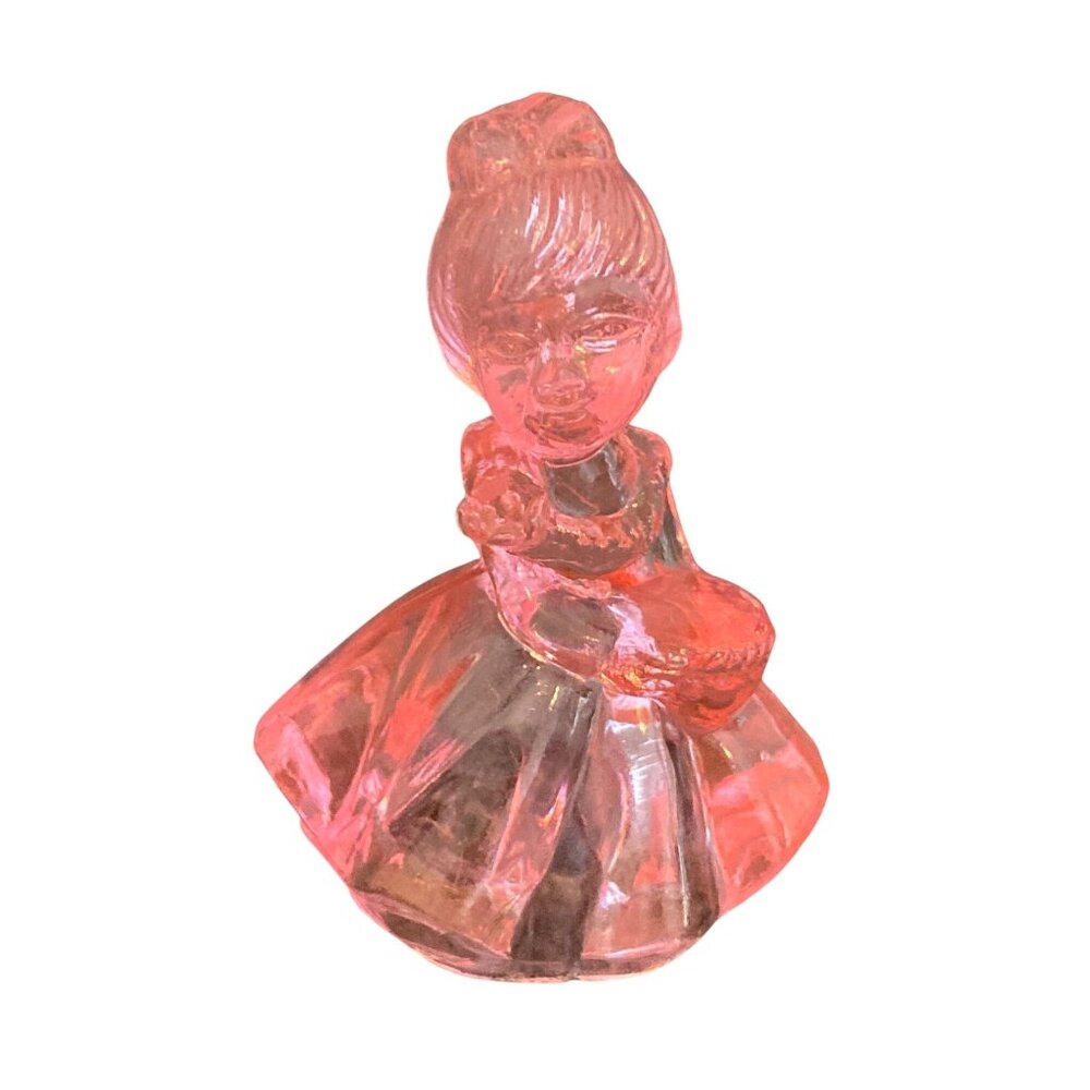 VTG Figurine Bride Girl Pink Acrylic Lucite Cake Topper Penny Carnival Toy